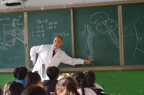 齐鲁理工学院第一批支教团队张立平教授讲授解剖学